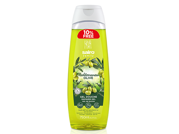 Душ гел за тяло mediterranean olive 96% натурален - Sairo